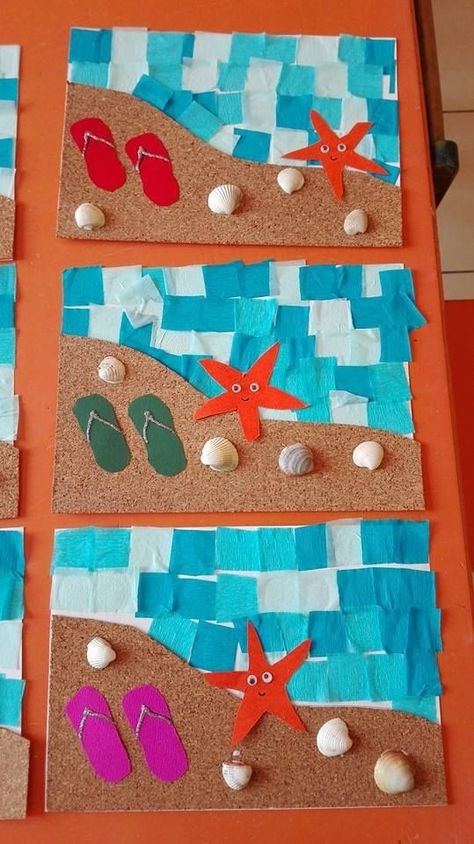 Beach Crafts For Kids, Ocean Craft, Summer Preschool, Sea Crafts, Summer Crafts For Kids, Ocean Crafts, Daycare Crafts, Classroom Crafts, Beach Crafts