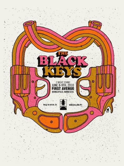 Band Inspiration, Skate Graphics, Minnesota History, Rock Fest, Concert Poster Art, Black Keys, Band Poster, Gig Poster, Rock N’roll