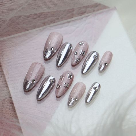 Handmade designed nail art, in stock!
Free delivery within Vancouver and free shipping within Canada.
Message me with any questions or if your interested.
#nailsofinstagram #nailart #cutenails #me #colorfulnails #trendynailart #trendynailinspo #cutenailart #cutenailtrends #nailsnailsnails #nailsofinstagram #nailsoftheday #naildesign #naillove #nails2inspire #nails #exploremore #bookwithme #explore #y2k #explorepage #vancouver #burnaby #vancouvernails Silver Pink Nails, Pink Silver Nails, Silver And Pink Nails, Soft Girl Nails, French Nails Glitter, Gift Nails, Nails Collection, Silver Nail Art, Nails Y2k