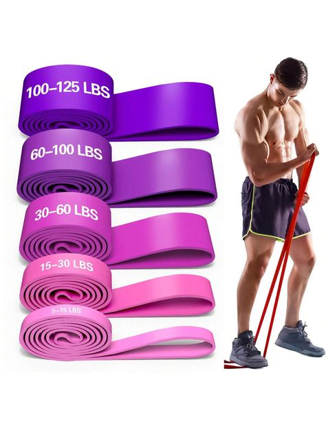 Pink Resistance Band Pull Up Band Fitness Exercise Bands Natural Latex Rubber For Workout Body Stretch Powerlifting Band Fitness Sport Training At Home/The GymI discovered amazing products on SHEIN.com, come check them out! Body Stretches, Sports Training, Natural Latex, Running Shoes Sneakers, Powerlifting, Resistance Band, Band Workout, Pull Ups, You Fitness