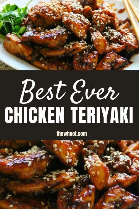 Best Ever Chicken, Pollo Teriyaki, Recipes With Chicken And Peppers, Teriyaki Recipe, Chicken Teriyaki Recipe, Chicken Teriyaki, The Whoot, Easy Chinese Recipes, Teriyaki Chicken