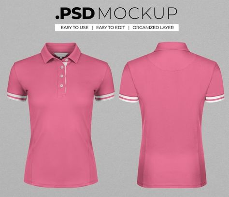 Women polo shirt realistic mockup | Premium Psd #Freepik #psd #polo-shirt #polo-mockup #polo-template #polo-tshirt Psd Women, Polo Shirt Outfit Women's, Mockup Camisa, Polo Shirt Outfits, Pink Polo Shirt, Polo Women, About Women, Iconic Photos, Polo Shirt Women