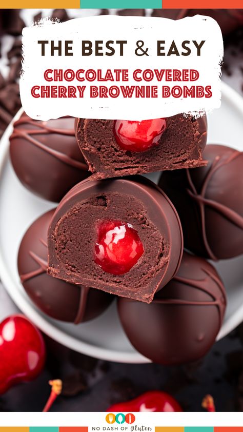 Chocolate Covered Cherries Recipe, Whipped Chocolate Frosting, White Chocolate Cherry, Cherry Brownies, Dessert Cravings, Moist Brownies, Chocolate Covered Cherry, Chewy Brownies, Chocolate Covered Cherries