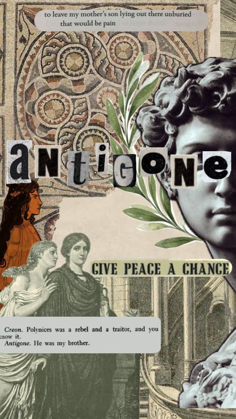 #antigone #greek #tragedy #greektragedy #wallpaper #sophocles #literature #books #classics Antigone Aesthetic, Mask Aesthetic, Greek Tragedy, Give Peace A Chance, Literature Books, Mother Son, Art Wallpaper Iphone, School Reading, Art Block