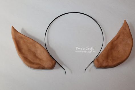 elf ears DIY Diy Elf Ears, Christmas Elf Ears, Elven Ears, Diy Elf, Sew Halloween Costume, Elf Crown, Lego Elves, Elven Princess, Halloween Costumes To Make