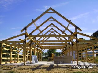 Diy Pole Barn, Pole Barn Kits, Pole Barn Construction, Pole Barn Plans, Post And Beam Barn, Building A Pole Barn, Barn Plan, Timber Frame Barn, Horse Barn Designs