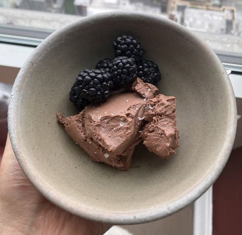 Sea salt miso chocolate mousse Chocolate Mousse Aesthetic, Chocolate Mousse, Aesthetic Food, Sea Salt, Salt