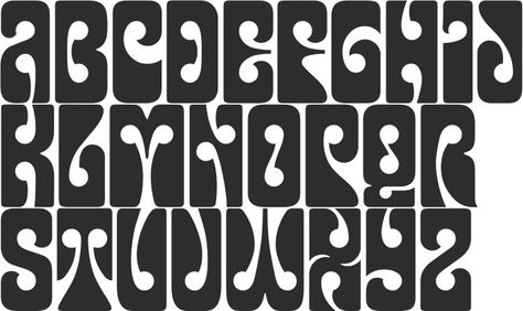 -   Wes Wilson                                                                                                                                                      More 1960s Fonts Typography, 70s Typography Alphabet, 70s Font Alphabet, 70s Typeface, British Typography, 70s Typography, Wes Wilson, 70s Font, Letras Cool