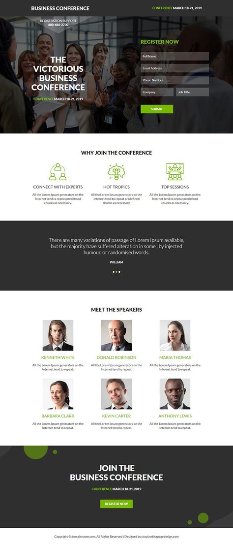 business-conference-lead-capture-reslp-22 | Business Landing Page Design preview. Lead Capture Landing Page, Business Landing Page, Conference Themes, Web Ideas, Business Conference, Event Registration, Creative Website Design, Company Job, Woocommerce Themes