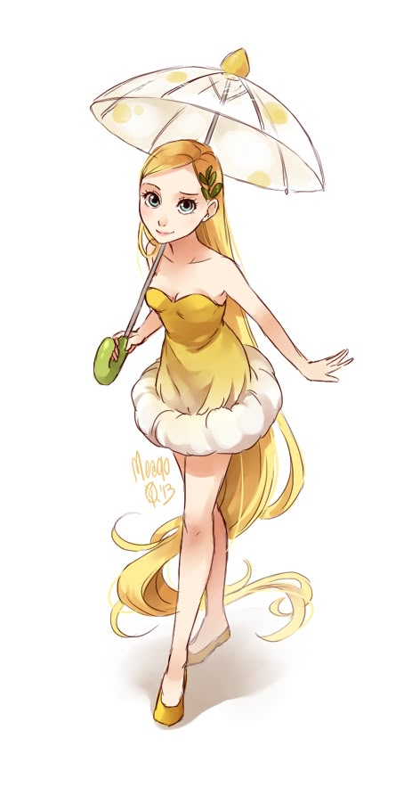 lemonade fullbody by meago.deviantart.com on @deviantART Chibi Food, Anime Food, Girl Cartoon, Character Drawing, Drawing Art, Art Board, Manga Art, Lemonade, Art Sketches