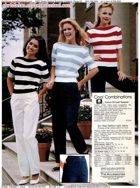 1983 Sears Spring Summer Catalog, Page 53 - Catalogs & Wishbooks 80s Inspired Outfits, Classic Hollywood Glamour, 80’s Fashion, Outfit Plan, 80s Outfit, Period Outfit, Future Outfit, Clothing Catalog, Fashion Marketing