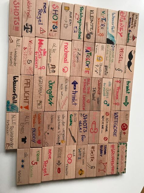 Jenga Drinking Game, Drunk Jenga, Drunk Games, Diy Yard Games, Jenga Game, Diy Carnival, Giant Jenga, Drinking Games For Parties, Wine Gift Baskets