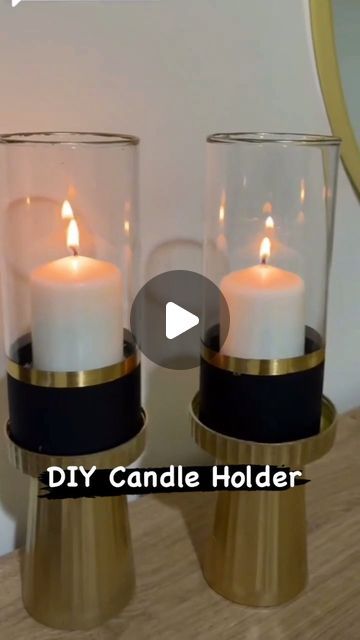 Homemade Candle Holders Easy Diy, Candles Holders Ideas, Tea Light Candle Holders Diy Craft Ideas, Diy Candle Tray, Candle Holders Decor Ideas, Diy Tea Light Candle Holders, Candle Holders Diy, Dollar Tree Candle Holders, Diy Candle Holder