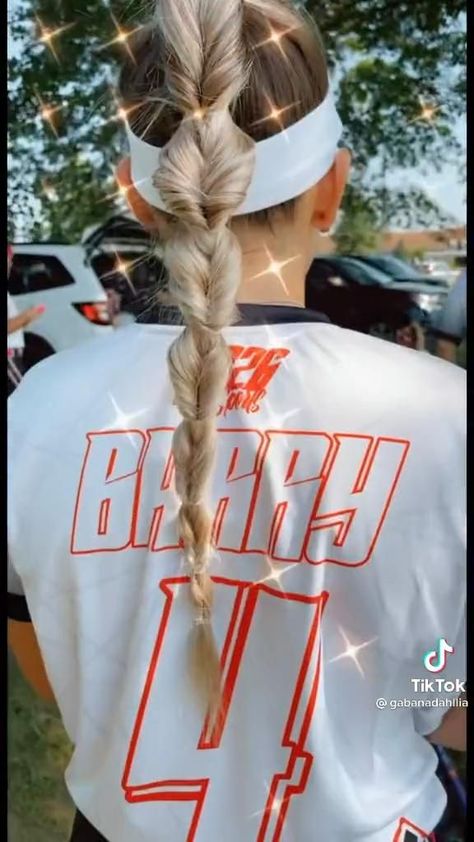 Athletic Bubble Braids [Video] in 2022 | Hair styles, Cute volleyball hairstyles, Sporty hairstyles Cute Hairstyles For Softball Pictures, Volleyball Hairstyles Without Braids, Softball Bubble Hairstyles, Softball Hair For Catchers, T Ball Hairstyles, Softball Bubble Braid Hairstyles, Bubble Braids For Volleyball, Basketball Hairstyles No Braids, Volleyball Hairstyles Headband