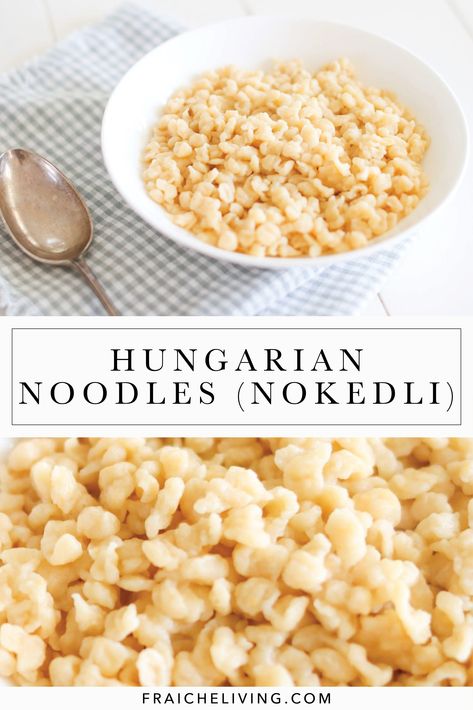 Hungarian Chicken Noodle Soup, Drop Noodles Homemade, Hulushski Recipe Polish, Hungarian Recipes Authentic, Hungarian Pickles, Polish Noodles Recipe, Hungarian Nokedli, Hulushski Recipe, Hungarian Noodles