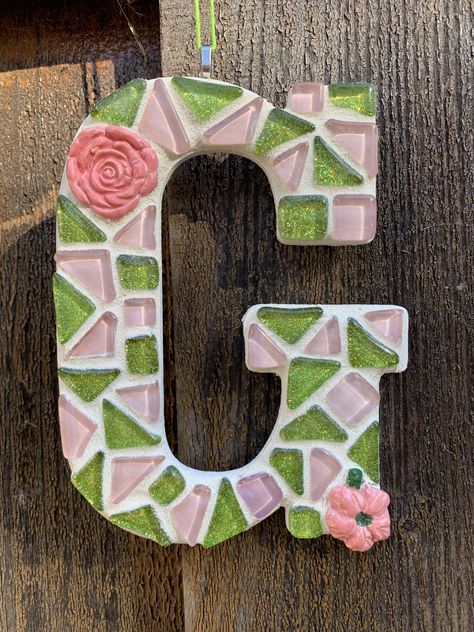 Mosaic Numbers, Mosaic Letters, Stained Glass Mosaic Art, Pottery Beads, Mosaic Pots, Art Bedroom Decor, Mosaic Art Projects, Handmade Ceramic Tiles, Glass Mosaic Art