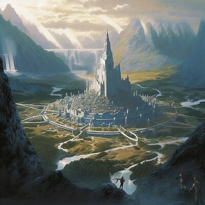 Aesthetica Elf City, Hidden City, Tolkien Art, Castle Art, Fantasy City, Fantasy Castle, Fantasy Places, Dark Art Illustrations, Modern Fantasy