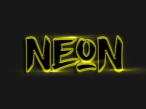 Neon Text, Stylish Text, Neon Glow, Black Neon, Text Effect, 3d Effect, Text Effects, Drawing And Illustration, Digital Drawing