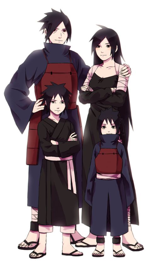 Madara's family by Rarity-Princess.deviantart.com on @deviantART Izuna Uchiha, Naruto Clothing, Naruto Family, Naruto Oc Characters, Images Kawaii, Kushina Uzumaki, Uchiha Clan, Naruto Oc, Sakura And Sasuke