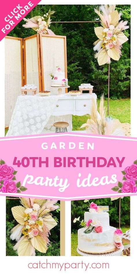 Birthday Drinks, Garden Cakes, Rustic Party, 40th Birthday Party, Birthday Party Activities, Birthday Party For Teens, Teen Birthday, 40th Birthday Parties, Gorgeous Gardens