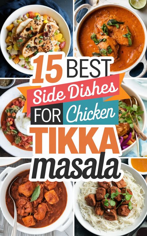 15 Mouthwatering Side Dishes to Pair with Chicken Tikka Masala! 🍛🤤 #foodie #yum #dinnerideas Chicken Tikka Masala Sides, Chicken Tikka Masala Side Dishes, Chicken Tiki Masala, Vegetable Tikka Masala, Lamb Tikka Masala, Tikki Masala, Vegan Tikka Masala, Tikka Masala Sauce, Side Dishes For Chicken