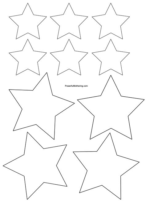 Christmas Star Template, Star Template Printable, Kersfees Idees, Printable Christmas Ornaments, Star Outline, Christmas Tree Template, Christmas Cutouts, Star Coloring Pages, Printable Star