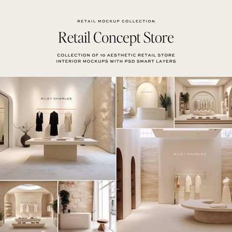 Boutique Interior Minimalist, Store Design Minimalist, Boutique Showroom Design, Women Store Design, Furniture Shop Interior Design, Minimalist Retail Design, Party Store Design, Minimalist Store Design, Showroom Interior Design Concept Stores