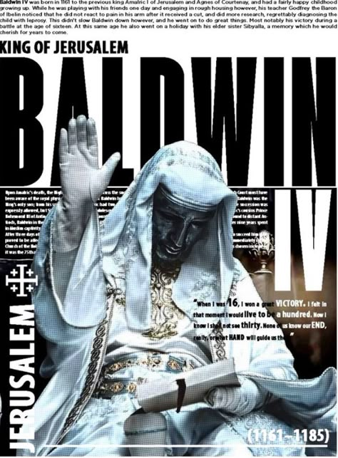 Kingdom Of Heaven Poster, King Baldwin Iv Wallpaper Aesthetic, Baldwin Iv Art, King Baldwin Iv Wallpaper, Kingdom Of Heaven Movie, Heaven Tshirt, Balduino Iv, King Baldwin Iv, King Baldwin