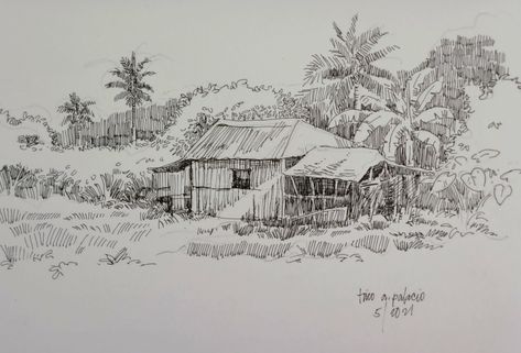 Pen & Ink Drawing, 5, 2021 Png Landscape, Cozy Core, God Pic, House Drawings, Sketch Architecture, Pencil Sketches Easy, Pen Ink Drawing, Ink Pen Art, Architecture Drawing Sketchbooks