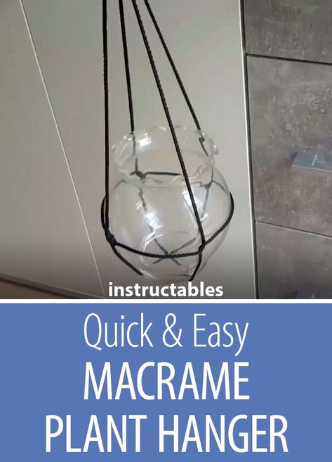 Quick Macrame Plant Hanger, Quick Plant Hanger, Easy Plant Hanger, Diy Plant Hanger Easy, Diy Macrame Plant Hanger Easy, Rope Plant Hanger, Hanging Plants Diy, Indoor Plant Hangers, Easy Macrame