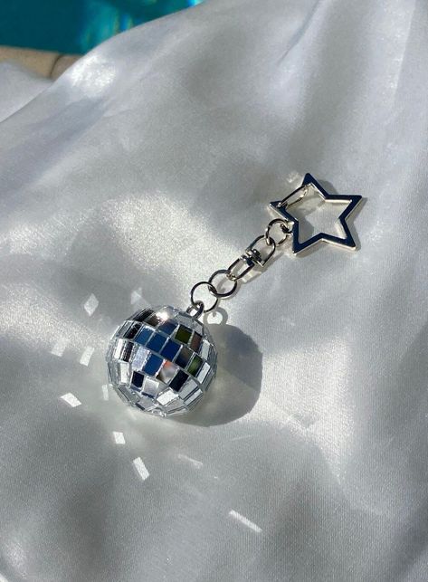 Silver Star Disco Keychain l Star Disco Key Accessories l Silver Starry Disco Key Charm l Disco Car Accessories l Key Disco Accessory Car -  #accessories #accessory #Car #Charm #Disco #Key #Keychain #Silver #Star #Starry Disco Decorations Party, Disco Keychain, Car Keychain Aesthetic, Cute Keychains For Car Keys, Disco Ball Keychain, Fun Keychains, Disco Decor, Aesthetic Keychain, Star Accessories