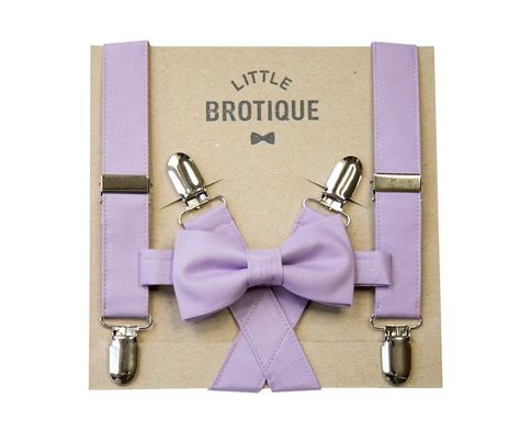 Lavender Bow Tie, Ring Bearer Attire, Tie And Suspenders, Toddler Bow Ties, Purple Bow Tie, Mens Wedding Attire, Baby Bowtie, Bearer Outfit, Bowtie And Suspenders