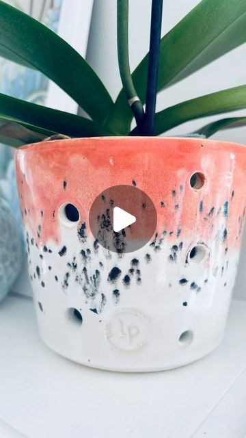 Lillypots handmade Pottery on Instagram: "Ok, so I am in love with this!!!!! 💕💕💕💕. Here is a new large orchid pot for sale !  #handmade #handmadeinkansascity #handmadepot" Orchid Pot, Handmade Pot, I Am In Love, Am In Love, Handmade Pottery, Orchids, In Love, For Sale, On Instagram