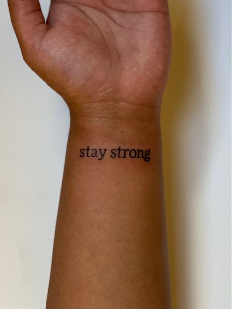 Tattoo Typewriter Font, Tattoo Stay Strong, Tattoo Typewriter, Stay Strong Tattoo, Typewriter Font Tattoo, Resilience Tattoo, Tattoo Font Styles, Tattoo Kids, Lettering Tattoos