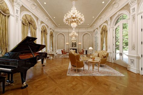 Home Ballroom, Basketball Floor, Whole House Generators, Basketball Tricks, Indoor Basketball Court, Inlaid Wood, Indoor Basketball, French Provincial Style, Mega Mansions