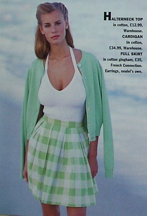 Krissy Taylor, Niki Taylor, Cosmopolitan Magazine, Life Is Precious, Halter Neck Top, Full Skirt, Cosmopolitan, Gingham, Magazine