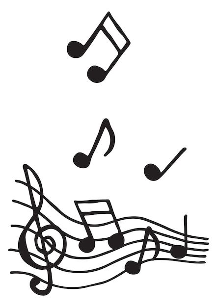 Music Note Doodle, Melody Music, Nota Musical, Doodle Drawings, Vector Photo, Music Notes, Premium Vector, Graphic Resources, Musical