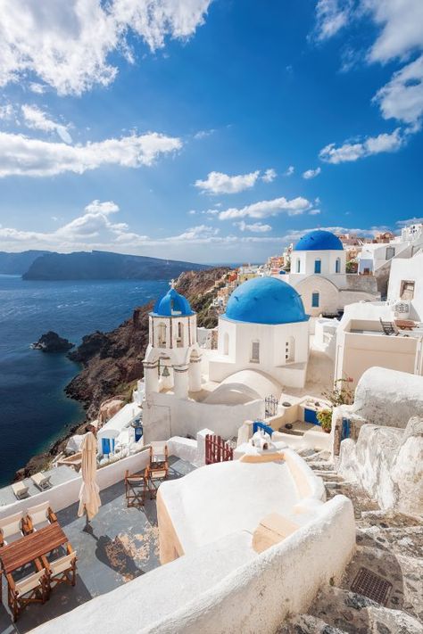 Beautiful Oia village on Santorini island in Greece Europe Life, Grecia Santorini, Santorini Island Greece, Dubai Architecture, Santorini Island, Most Romantic Places, Dream Vacations Destinations, Greece Vacation, Life Decisions