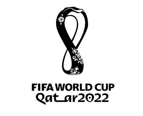 Fifa World Cup Qatar 2022 official Logo Black Champion Symbol Design Vector Abstract Illustration With White Background Logo Qatar 2022, Easy Portrait Drawing, World Cup Logo, Fifa Qatar, World Cup Qatar, Black And White Logos, Qatar 2022, Abstract Illustration, World Cup 2022