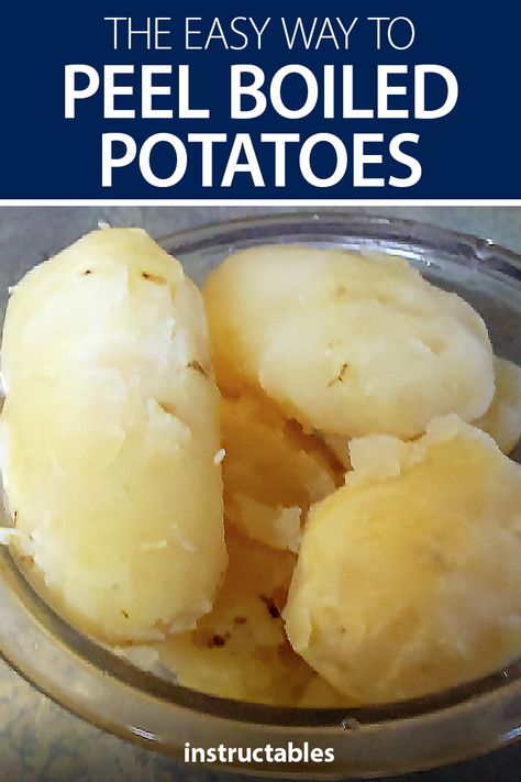 Boiling Potatoes With Skin On, Boiled Russet Potatoes, Easy Peel Potatoes, Peeling Potatoes Easy, Easy Way To Peel Potatoes, Boil Potatoes With Skin On, Boiled Small Potatoes Recipe, Boiled Potatoes With Skin On, Peel Potatoes Easy