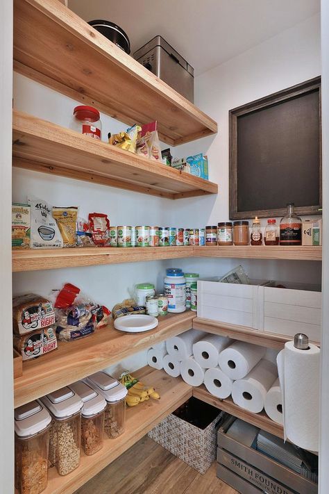 Natural Wood Pantry Shelving, Pine Pantry Shelves, Pantry With Wooden Shelves, Pantry Wooden Shelves, Pantry With Wood Shelves, Natural Wood Pantry, Pantry Wood Shelves, Wooden Pantry Shelves, Wood Pantry Shelving