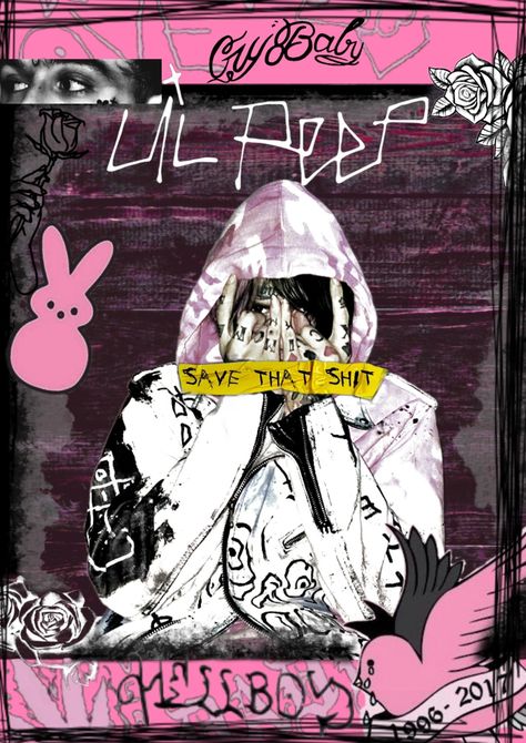 Lil peep rap rappeur hip hop poster rose pink lil tracy Lil Peep Poster, 2023 Poster, Wall Pics, Y2k Posters, Easy Room Decor, Anime Room, Poster Room, Pink Posters, Prints Poster