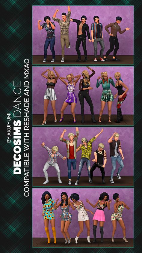 Dancing Poses, Sims 4 Stories, Dancing Pose, Ts4 Poses, Sims 4 Cheats, Sims Stories, Disco Night, Sims 4 Mm, Sitting Poses