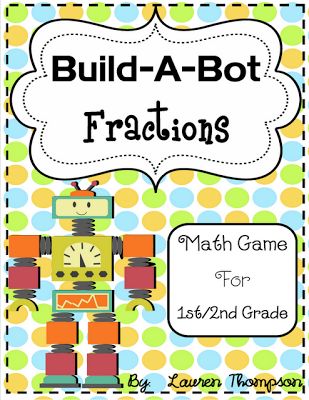 Fractions Fraction Art, Activities 2nd Grade, Treats For Teachers, Fraction Math, Fraction Games, Robot Game, Fraction Activities, Math Measurement, Math Instruction