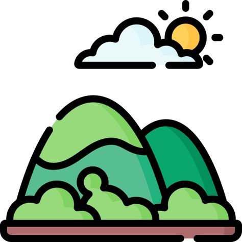 Mountain Cartoon, Mountain Icon, Summer Nature Photography, Scrapbook Letters, Scrapbook Pictures, Mountain Drawing, Web Fonts, Kids English, Insta Icon