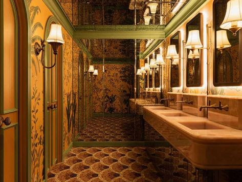 Five of the best new restaurant bathroom designs across Dubai - Commercial Interior Design Aesthetic Restroom, Bold Bathroom, Mad Architects, Restaurant Bathroom, Grosvenor House, B Design, Best Bathroom Designs, New Restaurant, Fancy Restaurant