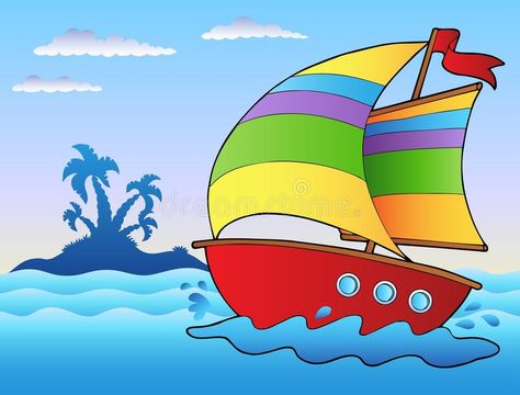 Drawing With Shapes, Sea Clip, Bird Drawing For Kids, Daily Drawing Challenge, Grandson Birthday Cards, Boat Cartoon, Ocean Quilt, Beginners Drawing, Holiday Cartoon