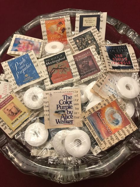 24 Book Lover Literary Mints for Favors, Table Scatter, Bowl Fillers Book Lover Events and Parties and Showers Fully Assembled - Etsy UK Book Lovers Wedding, Book Themed Birthday Party, Book Birthday Parties, Book Club Parties, Book Centerpieces, Book Themed Party, Book Themed Wedding, Book Launch Party, Favors Table