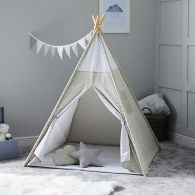 Nursery Organisation, Kids Teepee, Nursery Canopy, Kids Teepee Tent, Cloud Cushion, White Canopy, Cosy Spaces, Wooden Poles, Teepee Kids