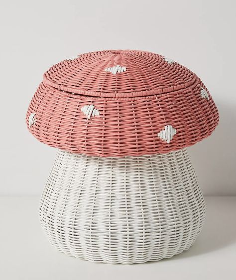 Mushroom Storage Bin. As a mavely affiliate I may earn a commission from any qualifying purchases. #AD Mushroom Storage, Mushroom House, Inspire Me Home Decor, Mushroom Decor, Cute Bedroom Decor, Cute Room Decor, Room Inspiration Bedroom, Room Ideas Bedroom, Storage Bin